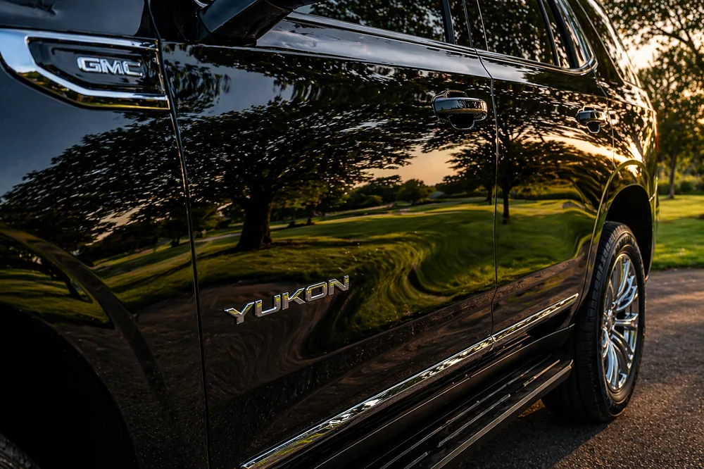 Yukon reflection at golden hour after ceramic coating